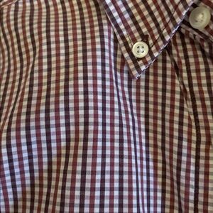 Combo ! Shirt &belt. Red&White Checkered Shirt with White Belt. Gap. Size small.